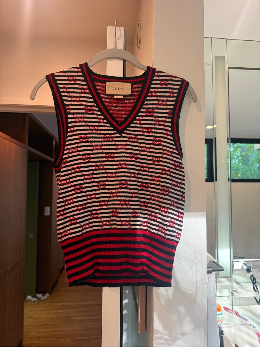 Gucci wool GG vest- small